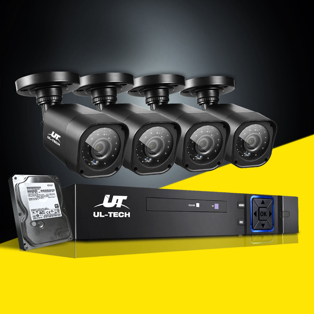 UL-Tech 8CH CCTV Security System – DVR Kit with 4 Cameras & 1TB Hard Drive – Home & Business Surveillance