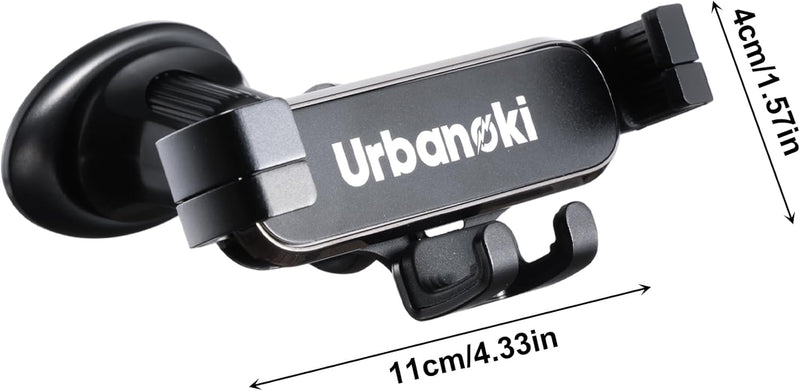 Urbanoki Air Vent Car Phone Holder Mount – Strong Grip Smartphone Holder – Universal Fit – Black
