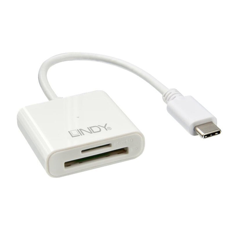 LINDY USB 3.1 Type-C SD Card Reader – High-Speed Memory Card Adapter for SD/SDHC/SDXC