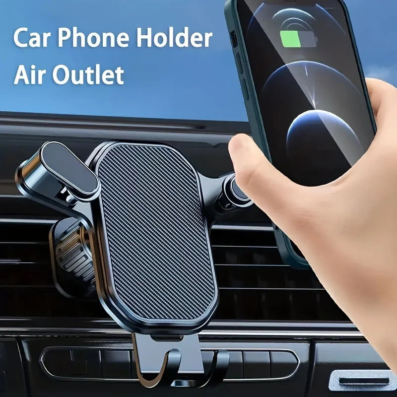 "Universal Car Phone Holder – Air Vent Mount Clip for Smartphone & GPS Devices 360° Rotation Stand