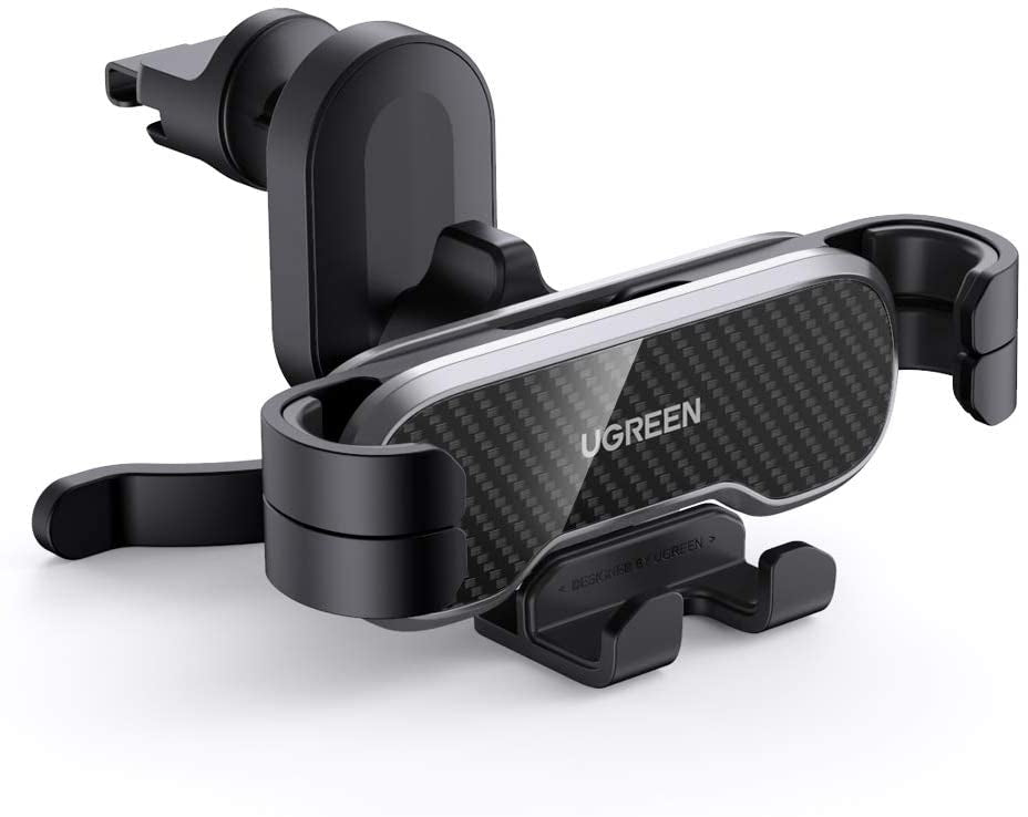 UGREEN 80871 Gravity Car Phone Holder with Hook Clip – Universal Air Vent Mount for Smartphones.