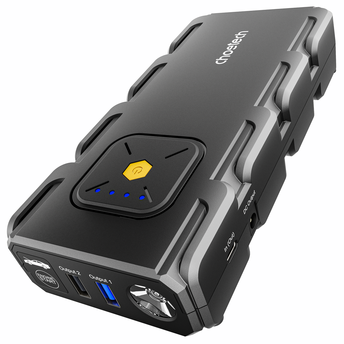 CHOETECH TC0009 16000mAh Portable Car Jump Starter – Power Bank with Emergency Light & USB Charging