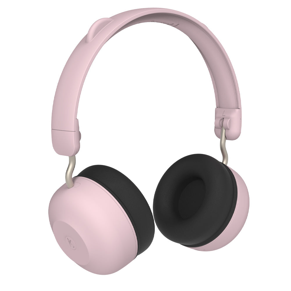 Kreafunk Kids Buzz Junior Bluetooth Headphones – Wireless, Safe Volume Limit, Lightweight, Dusty Rose