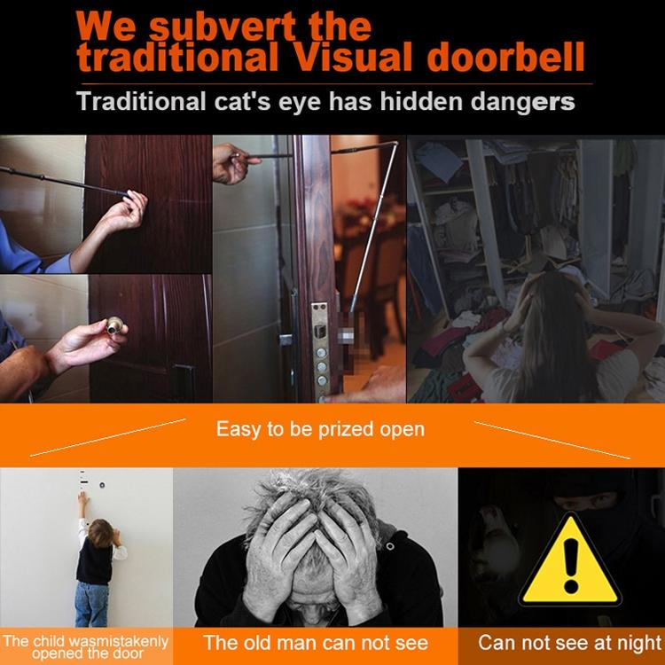 Smart Video Doorbell with 4.3-Inch Display, 3.0MP Camera, Night Vision & Motion Detection – Supports TF Card Up to 32GB