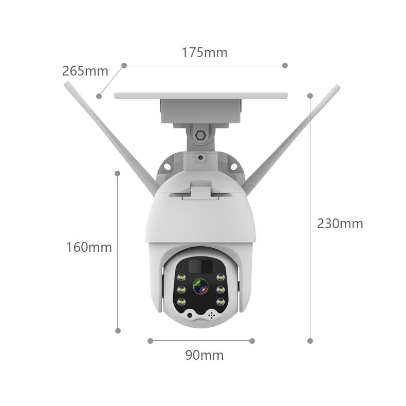 Wireless Solar IP Camera – 1080P HD, Motion Detection, Night Vision, TF Card Storage, Outdoor Security