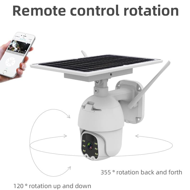 Wireless Solar IP Camera – 1080P HD, Motion Detection, Night Vision, TF Card Storage, Outdoor Security