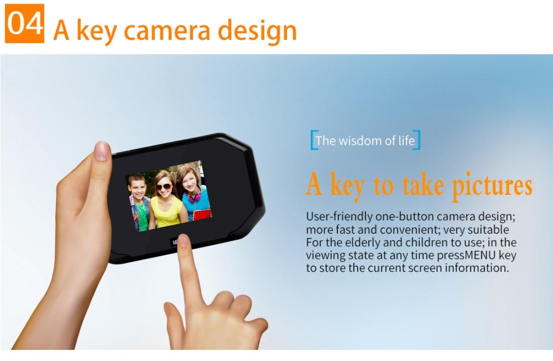 3-Screen 1.0MP Security Camera with Door Peephole & TF Card Support – Black