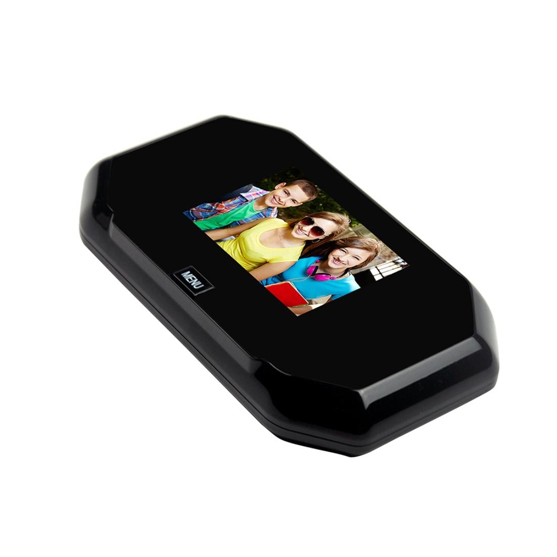 3-Screen 1.0MP Security Camera with Door Peephole & TF Card Support – Black