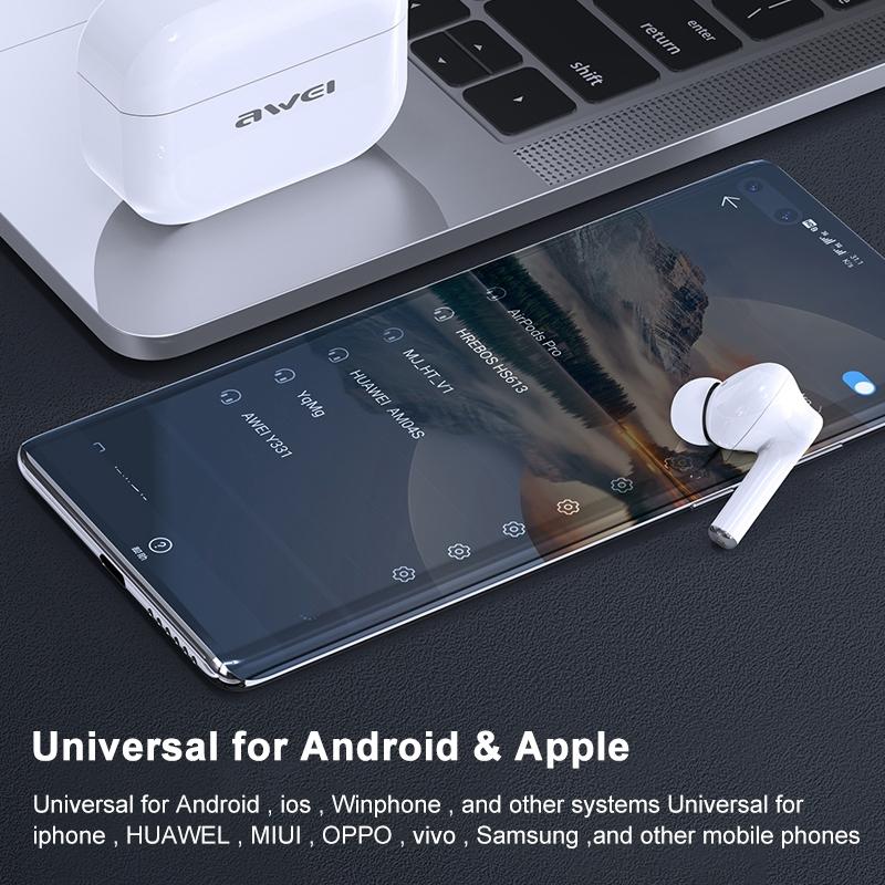 TA1 TWS Waterproof Bluetooth 5.0 Headset – ANC Noise Cancelling, Charging Case, Long Battery Life, Secure Fit