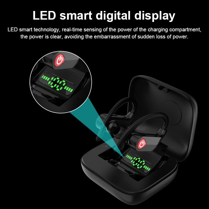 Q83 Wireless Sports Bluetooth Earphones with Charging Box – Sweatproof, Clear Sound, Long Battery Life