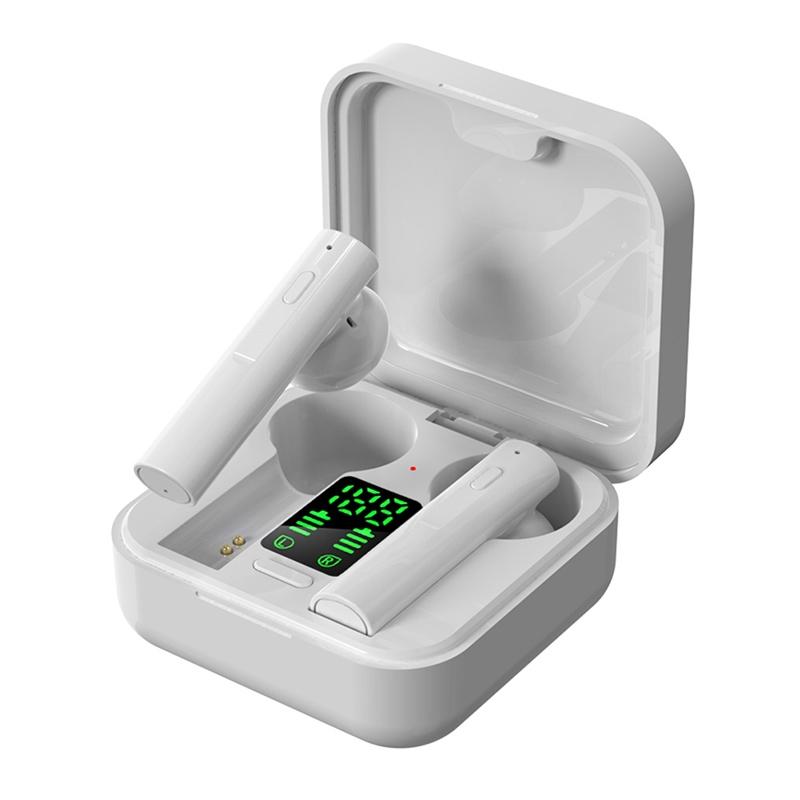 Mini Solar Bluetooth Sport Earphones – Wireless In-Ear Headset with Charging Box