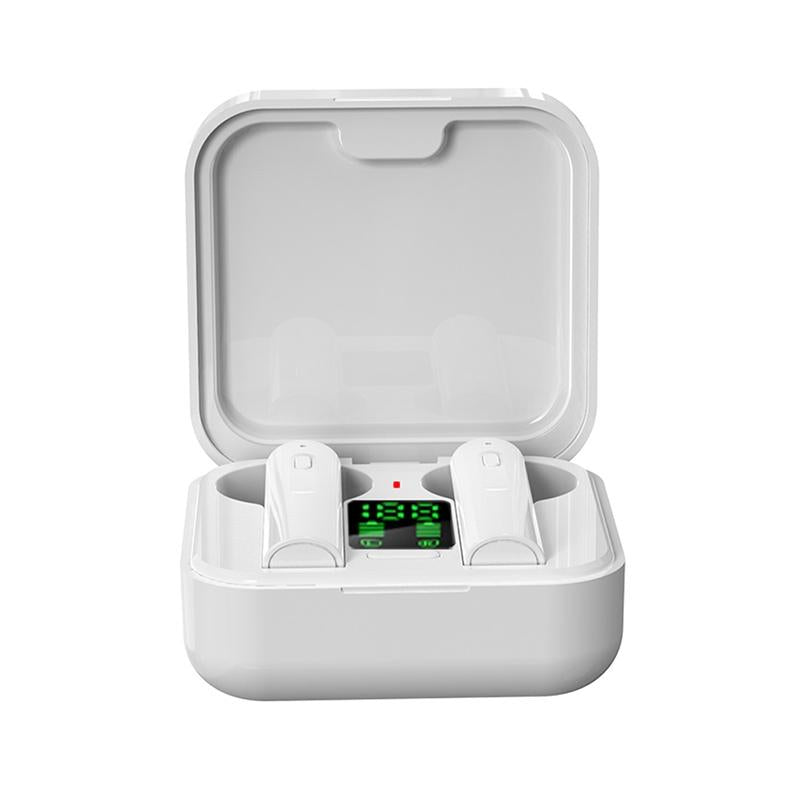 Mini Solar Bluetooth Sport Earphones – Wireless In-Ear Headset with Charging Box