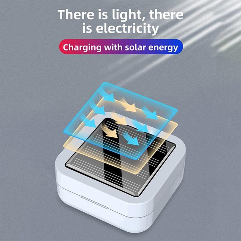 Mini Solar Bluetooth Sport Earphones – Wireless In-Ear Headset with Charging Box