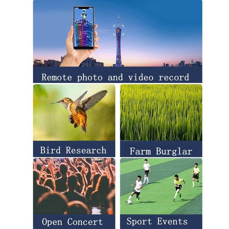 Wireless Motion Detection Monocular with Metal Tripod – 70X Zoom Magnification – Portable Smart Telescope