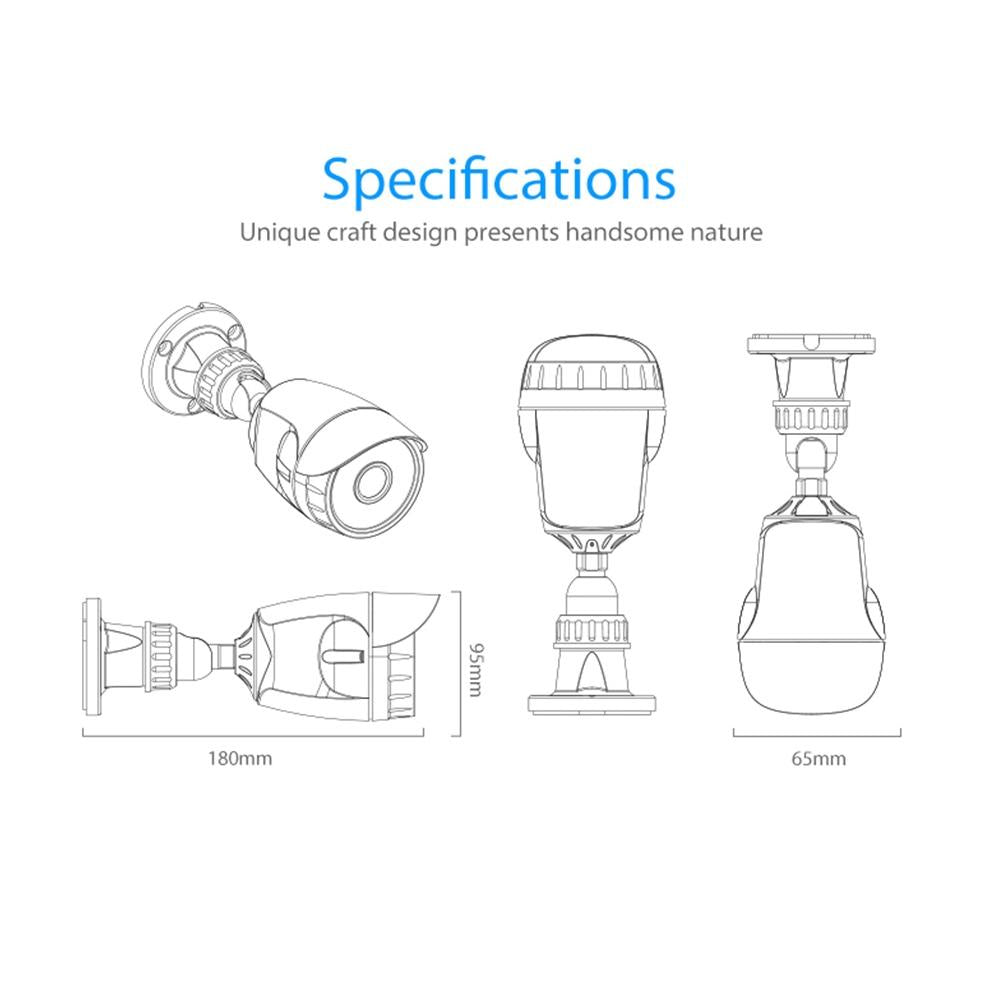 Outdoor WiFi IP Camera – Waterproof with Night Vision & Remote Control – Security Surveillance