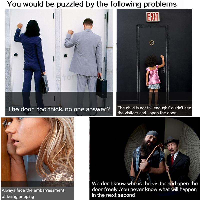 720P HD Smart Peephole Viewer – 3.2'' LED Display, Motion Detection, TF Card Support (Up to 32GB), Easy Installation