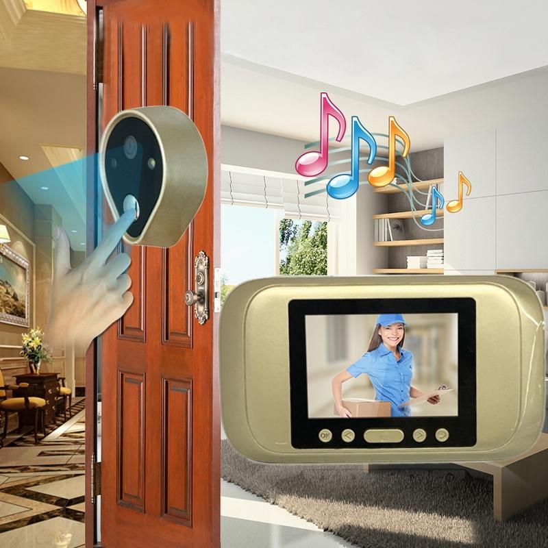 720P HD Smart Peephole Viewer – 3.2'' LED Display, Motion Detection, TF Card Support (Up to 32GB), Easy Installation
