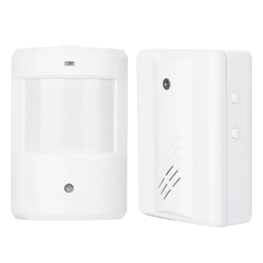Wireless Doorbell with IR Motion Detection & Electro Guard – White, Long Range, Easy Installation, LED Indicator