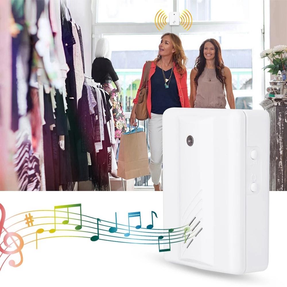 Wireless Doorbell with IR Motion Detection & Electro Guard – White, Long Range, Easy Installation, LED Indicator