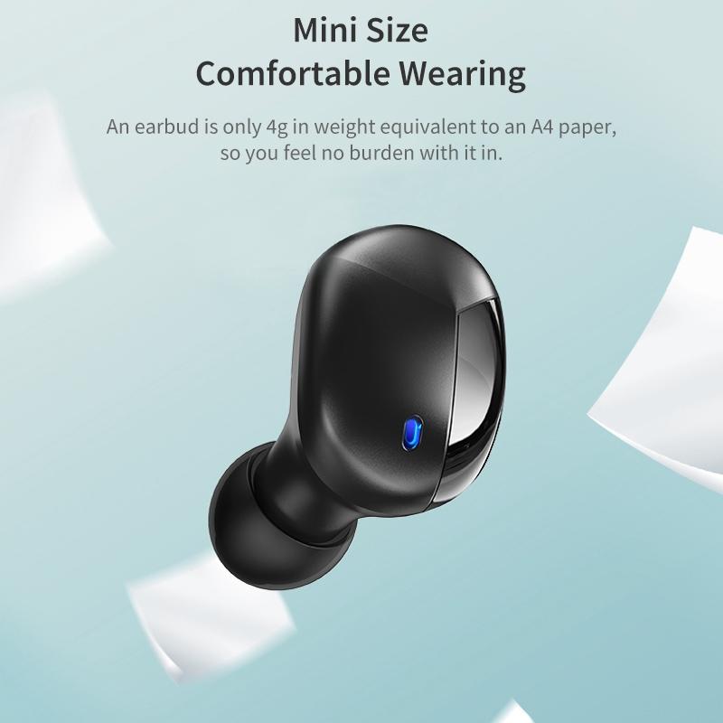 EB62 Mini Bluetooth Earphones with Magnetic Charging Box – Compact, Wireless Audio
