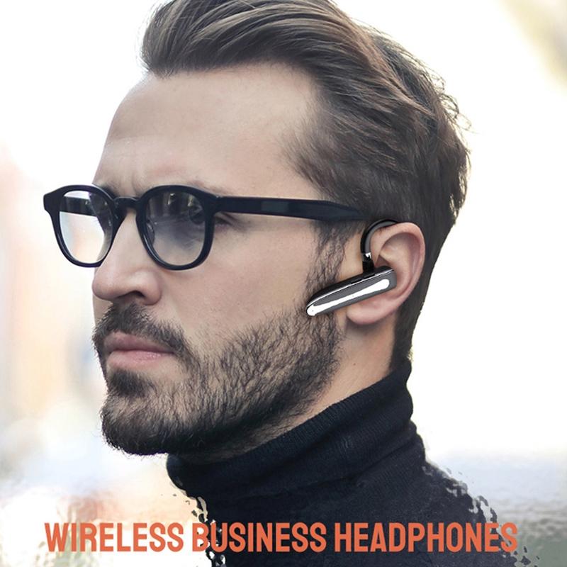 Wireless Hanging Ear Bluetooth Earphone – Business Mono Headset with Mic, Noise Reduction, Hands-Free Calling