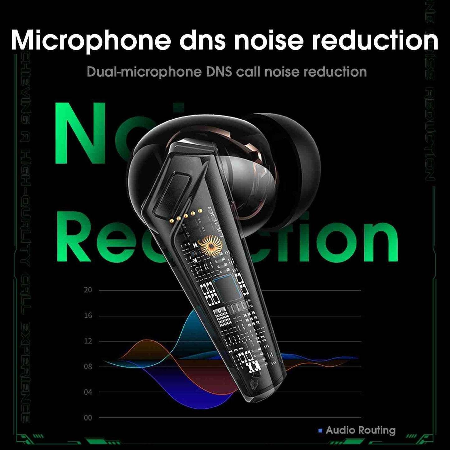 Wireless Bluetooth Earphones with Mic – Black, Clear Sound, Long Battery Life, Comfortable Fit