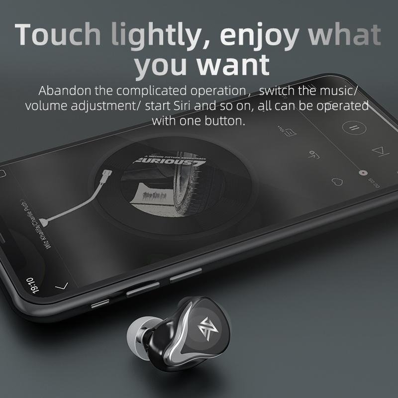 KZ Z3 Hybrid TWS Earphones – 1DD & 1BA Drivers, Bluetooth 5.2, Wireless, Hi-Fi Sound, Low Latency – Black