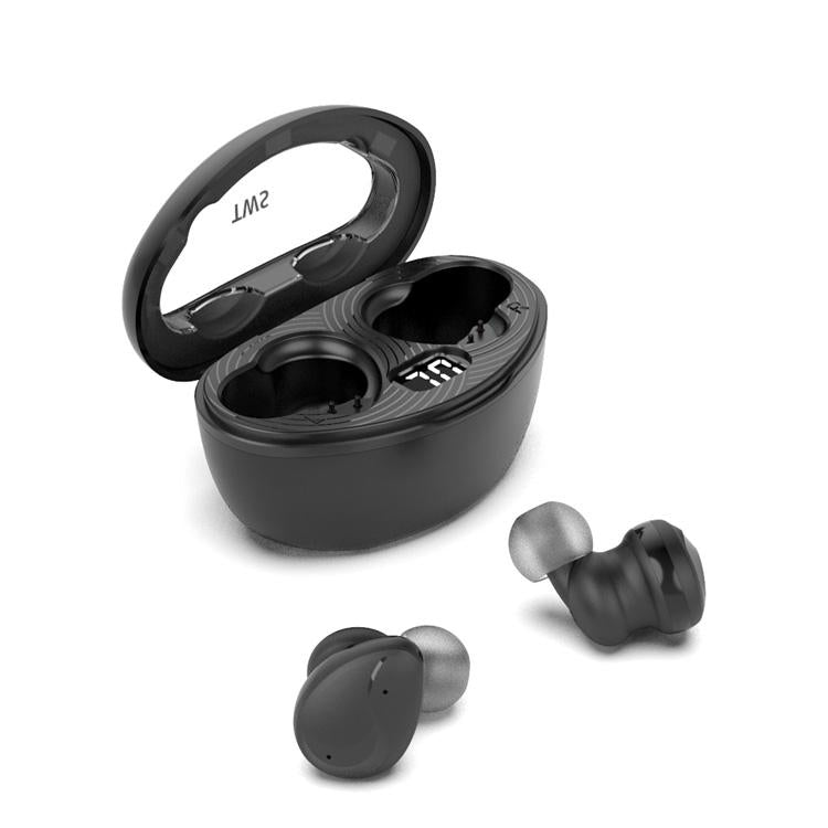 Mini Wireless Bluetooth Headset with Power Display – Blue, Compact Design, Clear Audio