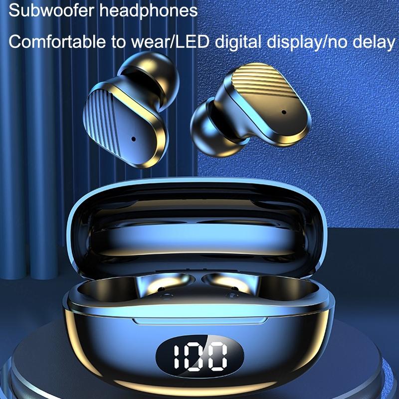 Wireless In-Ear Gaming Earphones with Digital Display – Black, Low Latency, Bluetooth