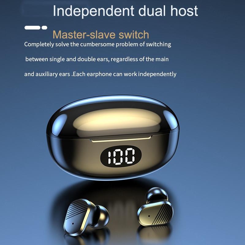 Wireless In-Ear Gaming Earphones with Digital Display – Black, Low Latency, Bluetooth
