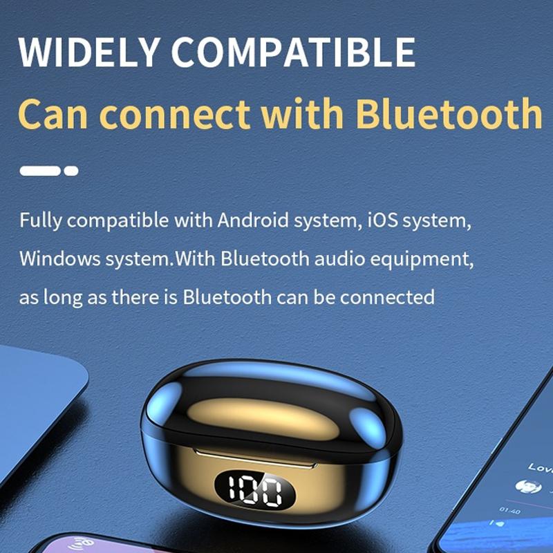 Wireless In-Ear Gaming Earphones with Digital Display – Black, Low Latency, Bluetooth