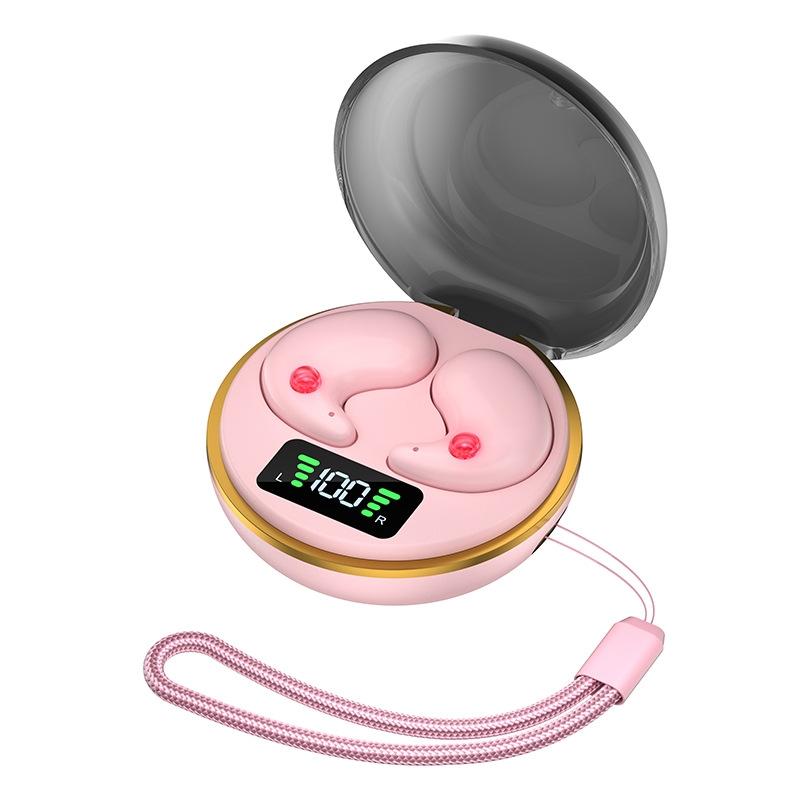Mini Invisible Bluetooth Earphones with Charging Case – True Wireless, Black, Compact Design