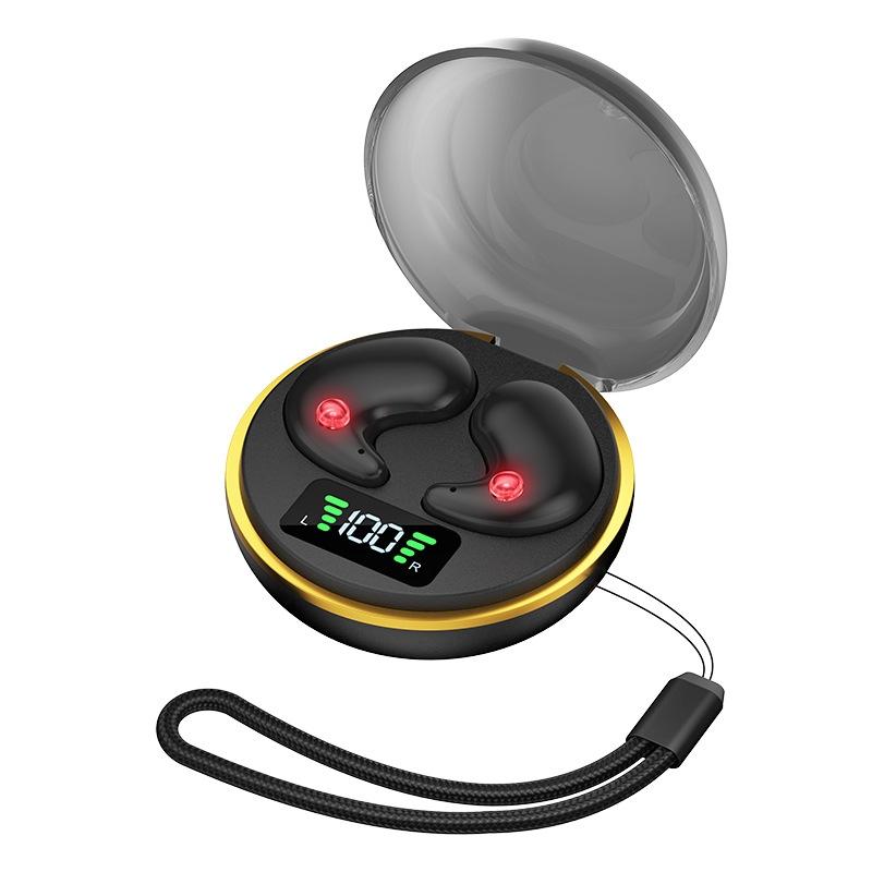 Mini Invisible Bluetooth Earphones with Charging Case – True Wireless, Black, Compact Design