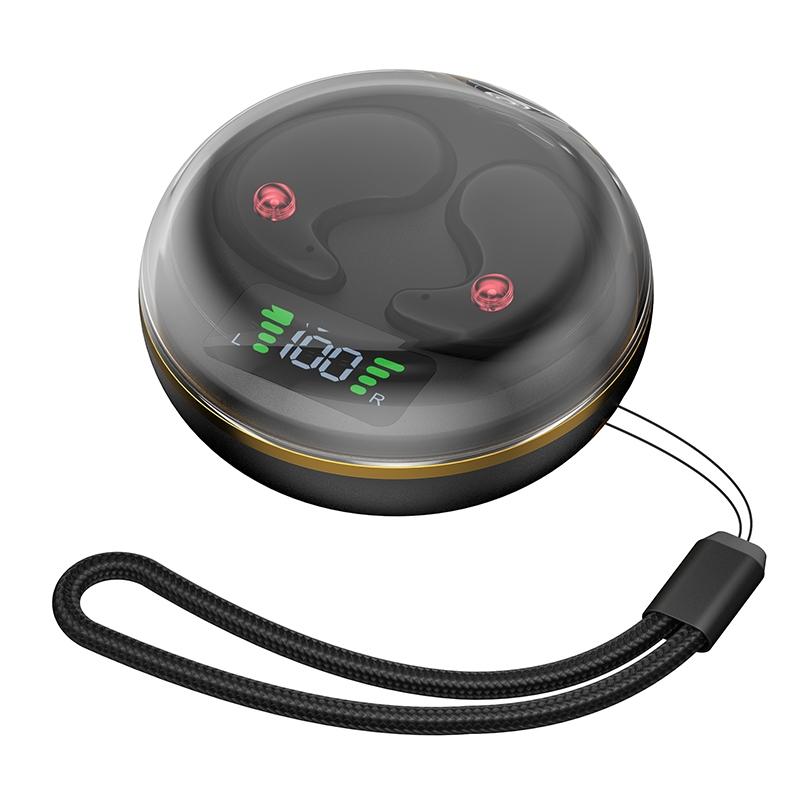 Mini Invisible Bluetooth Earphones with Charging Case – True Wireless, Black, Compact Design