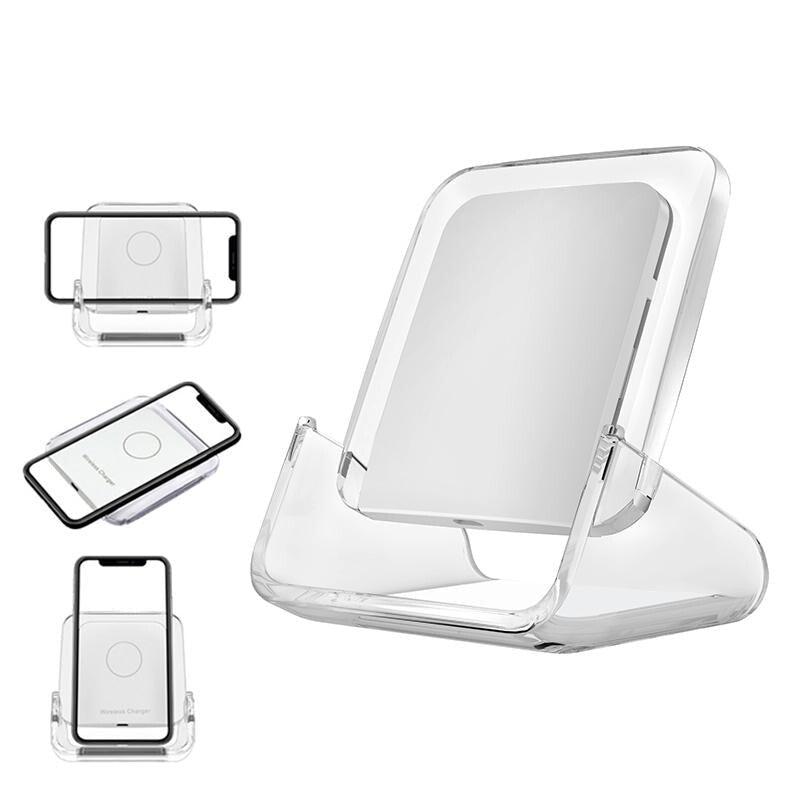10W 3-in-1 Vertical Wireless Charger – Fast Charging Stand for iPhone, Apple Watch & AirPods – Black