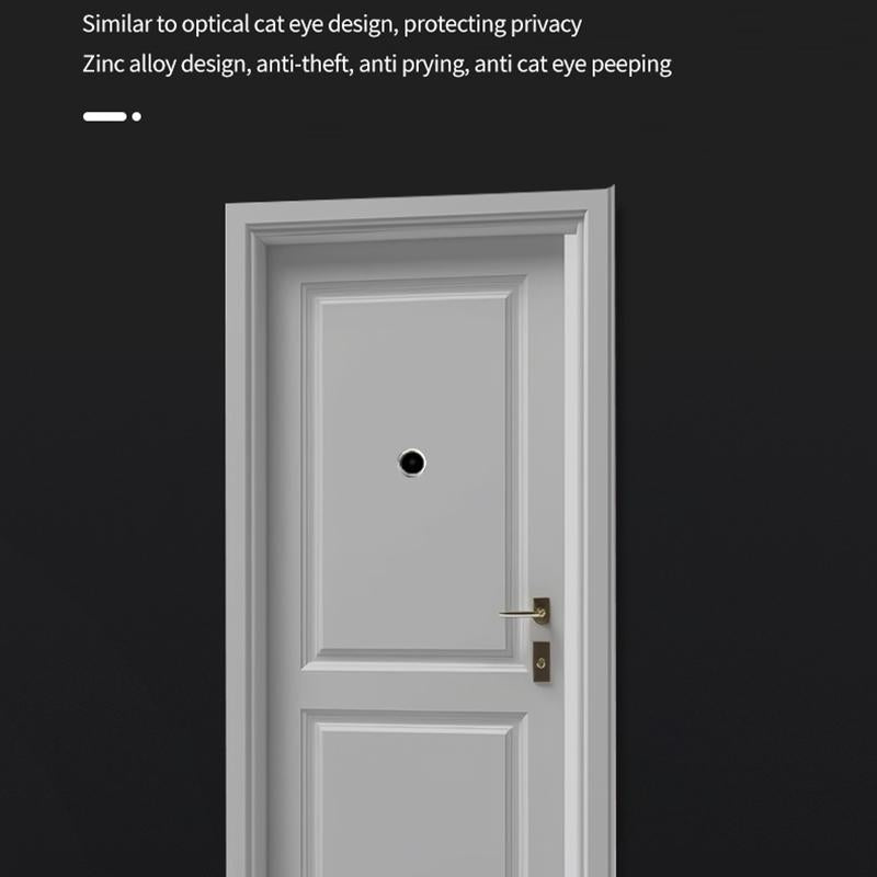 1080P WiFi Smart Cat Eye Video Doorbell – 4.3'' IPS LCD Screen, Infrared Night Vision, Motion Detection – Black