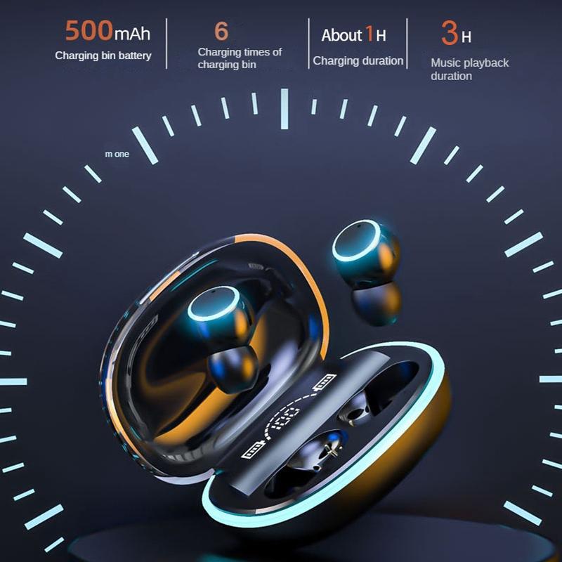 Wireless Bluetooth Earphones with Noise Reduction & Power Bank Function – TWS Headset, Black