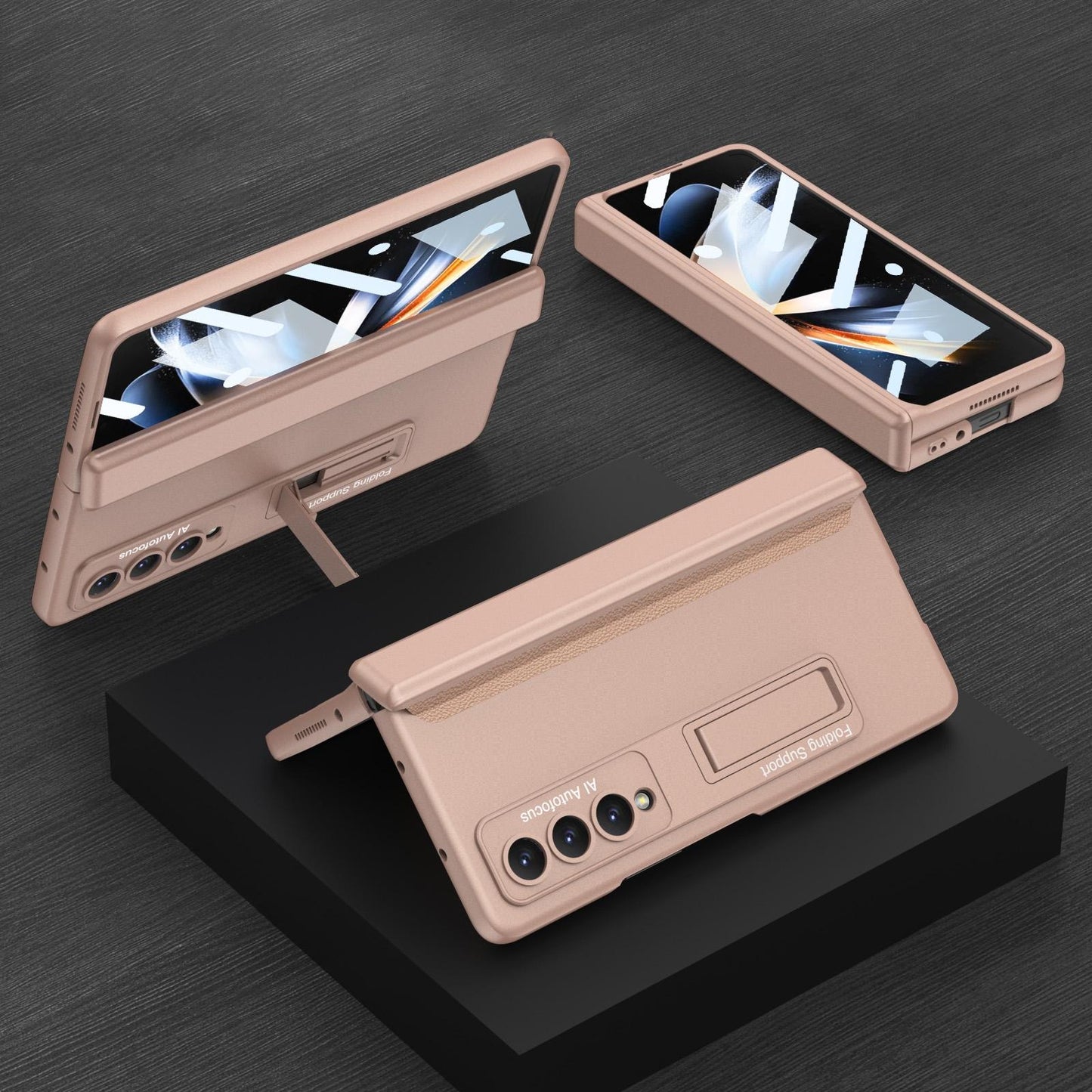 Magnetic Hinge Case for Samsung Galaxy Z Fold4 5G – Foldable, Slim & Compact Design – Grey