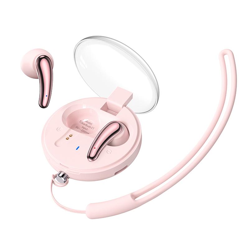 Single-Ear Lightweight Waterproof Bluetooth Earphone with Clip – White
