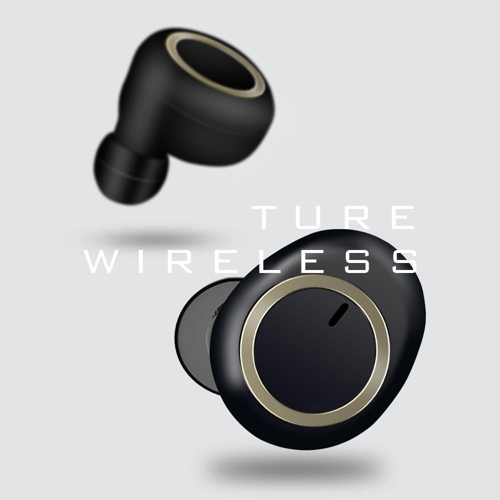 Mini Invisible TWS Bluetooth 5.0 Earphones with Charging Box & Mic – Ultra-Compact In-Ear Headphones (White)