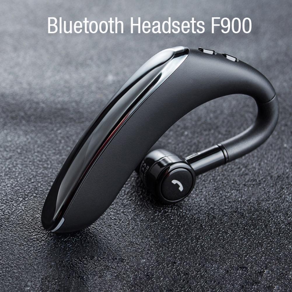 180° Rotating Wireless Bluetooth Car Handsfree Earphones – Built-in Mic, Blue