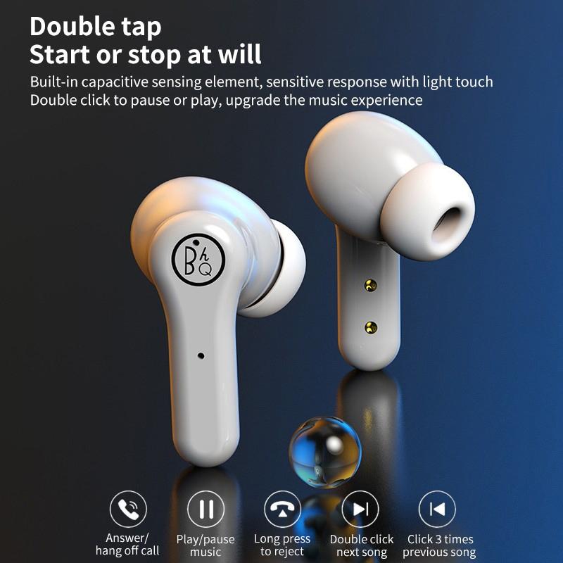 ANC Business & Sports TWS Bluetooth Earphones – White, Noise Cancelling, Charging Box, Clear Calls, Secure Fit