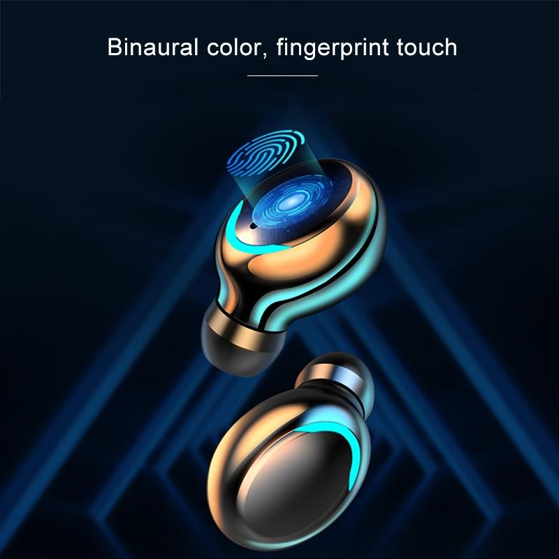 Wireless Noise-Cancelling Earbuds with Triple Display – Bluetooth Earphones, Hi-Fi Sound, Black