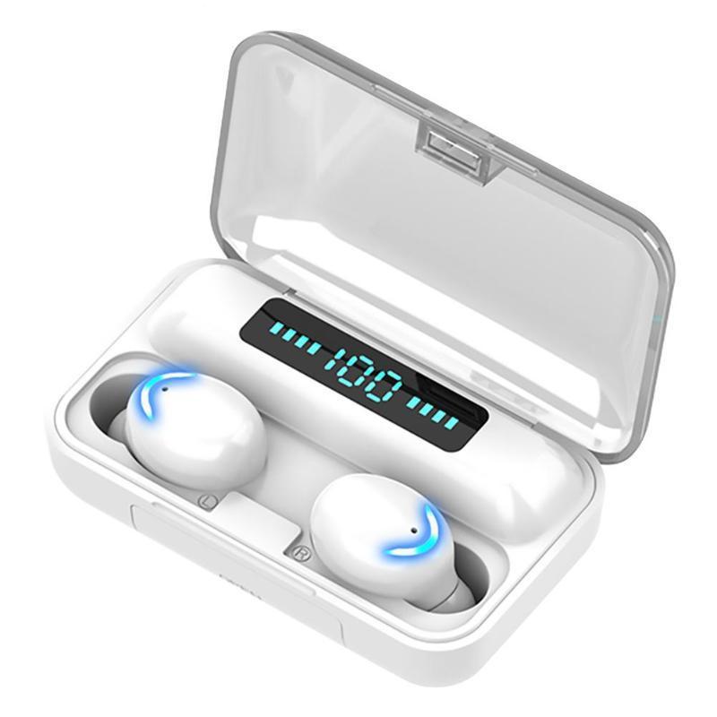 Wireless Noise-Cancelling Earbuds – Black Bluetooth 5.3 with Breathing Light, Digital Display & Hi-Fi Stereo Sound