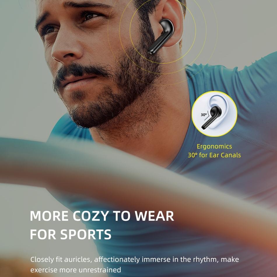 T15P Wireless Sports Headset with LED Display – Bluetooth 5.0, Charging Case, Sweatproof, Clear Sound, Long Battery Life