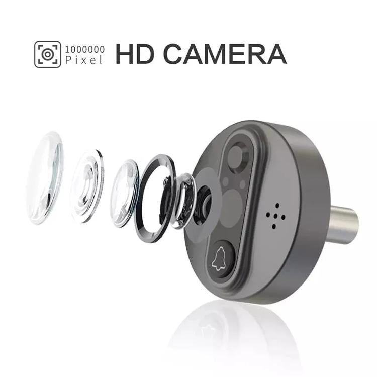 Smart WiFi Video Doorbell – 4.3'' Visual Peephole, HD Camera, Motion Detection, Two-Way Audio, Black