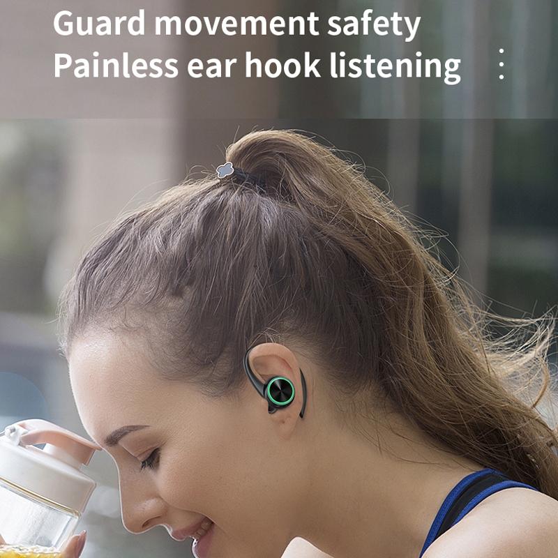 Wireless Bluetooth Earphones with Charging Bin & Digital Display – Pink, True Wireless, Compact Design