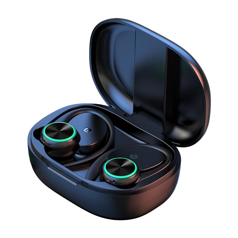 Wireless Bluetooth Earphones with Charging Bin & Digital Display – Pink, True Wireless, Compact Design