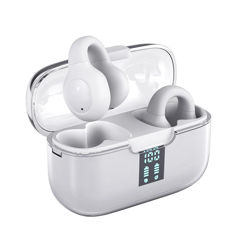 Wireless Bone Conduction Earbuds with Noise Reduction – Pink Bluetooth Headphones for Sport & Daily Use