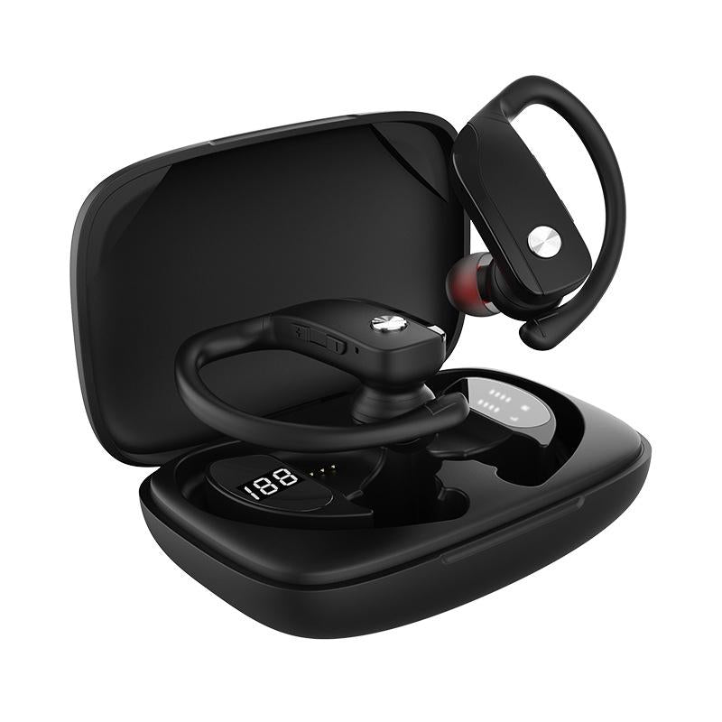 Wireless Noise-cancelling Bluetooth Earbuds with Dual Battery Display - T16 Blue